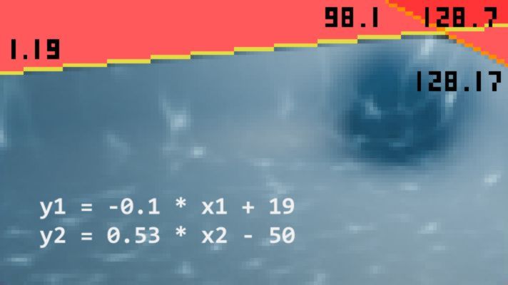 Fig. 5. Water bounding lines and their ends’ coordinates.